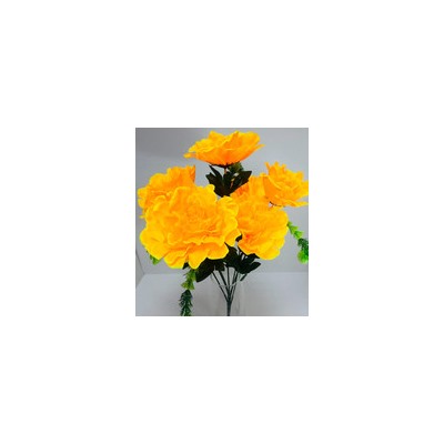 Букет искусственных цветов пион желтый 0 см 5 бутонов к38