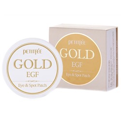 Petitfee Petitfee Gold & EGF Eye Spot Patch Гидрогелевые патчи для кожи вокруг глаз с золотом, 60 шт