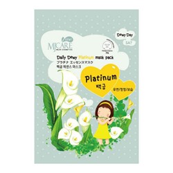 MJ Care Daily Dewy Platinum Mask Pack Маска тканевая с платиной, 25 мл