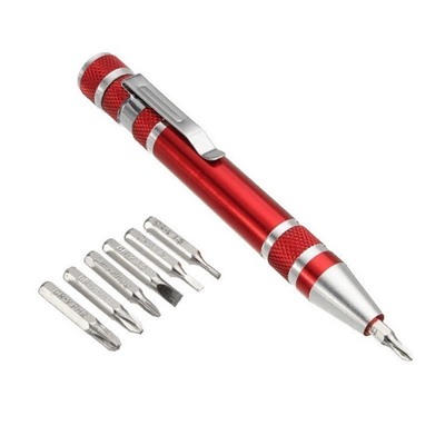 Карманная отвертка в виде ручки 8 in 1 Precision Pocket Screwdriver