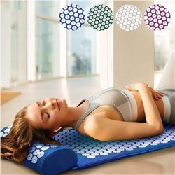 Акупунктурный массажный комплект из коврика и валика Acupressure Mat