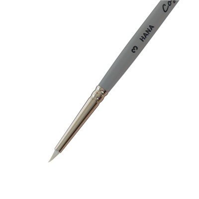 Кисть-стек Силикон "конус", HANA Создавай № 3 (длина выставки 7 мм), короткая ручка матовая