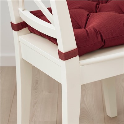 MALINDA МАЛИНДА, Подушка на стул, темный коричнево-красный, 40/35x38x7 см