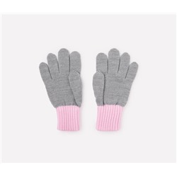 Перчатки для девочки Crockid К 109 светло-серый меланж, нежно-розовый