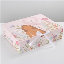 Коробка складная подарочная «8 марта, Girl», 31 × 24,5 × 9 см