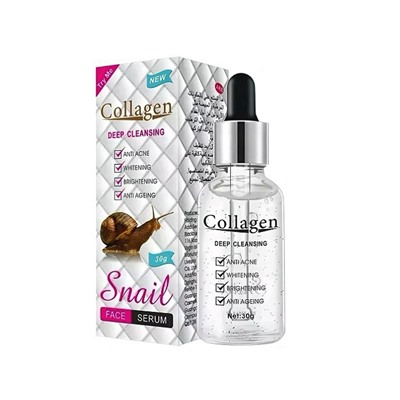 Cыворотка для лица с муцином улитки и коллагеном Collagen Deep Cleansing Snail Face Serum 30 g