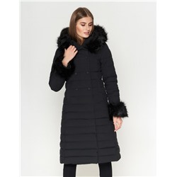 Черная модная куртка женская модель 6612
