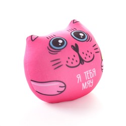 Игрушка-подушка «Кот с фразой: Я тебя мяу»