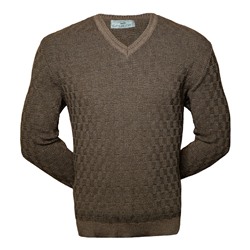 Классический пуловер коричневого цвета  ( 1621 )