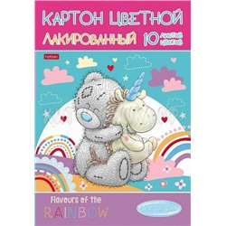 Картон цветной А4 10 л. 10 цв. в папке MeToYou Хатбер 10Кц4л_25020, 10Кц4л_25020