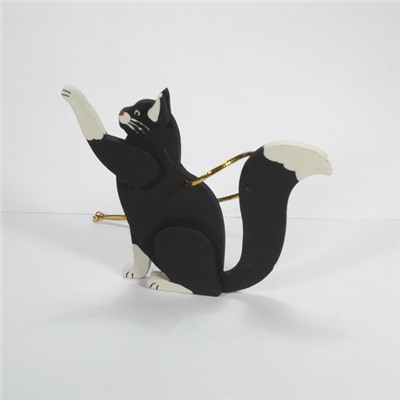 Елочная игрушка - Кошка сидящая 9005
