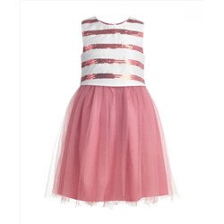 Розовое нарядное платье с пайетками