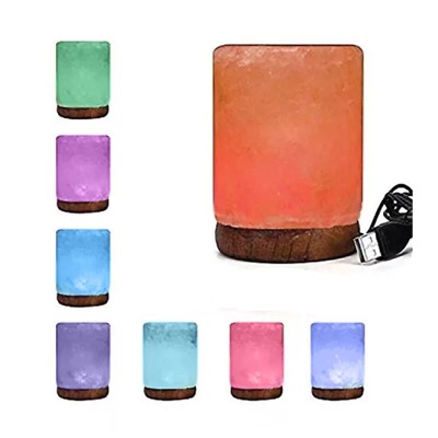 Солевая лампа Цилиндр USB Himalayan Salt Lamp USB Cylinder