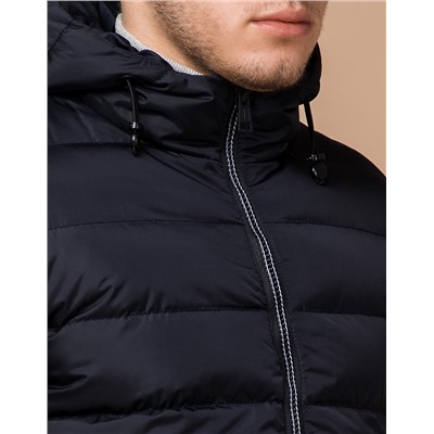 Черно-синяя удобная мужская куртка модель 42180